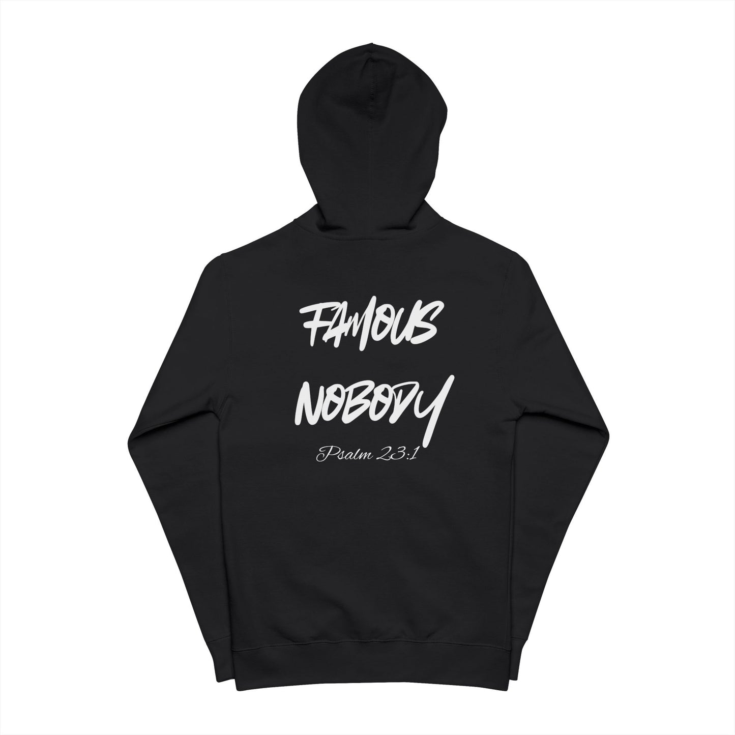 Famous Nobody Psalm 23 Fleece Zip Up Hoodie - Trendsetter Design