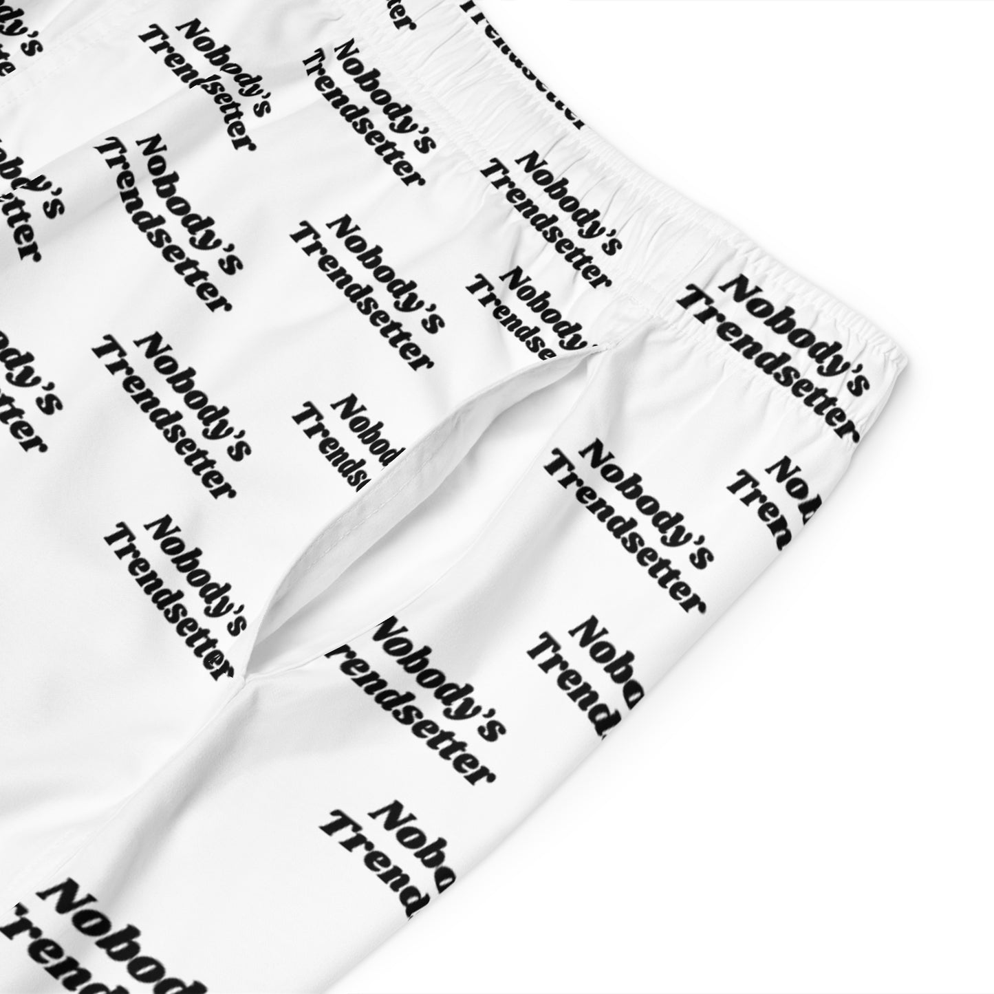 Trendy Men's Board Shorts - 'Nobody's Trendsetter' Design