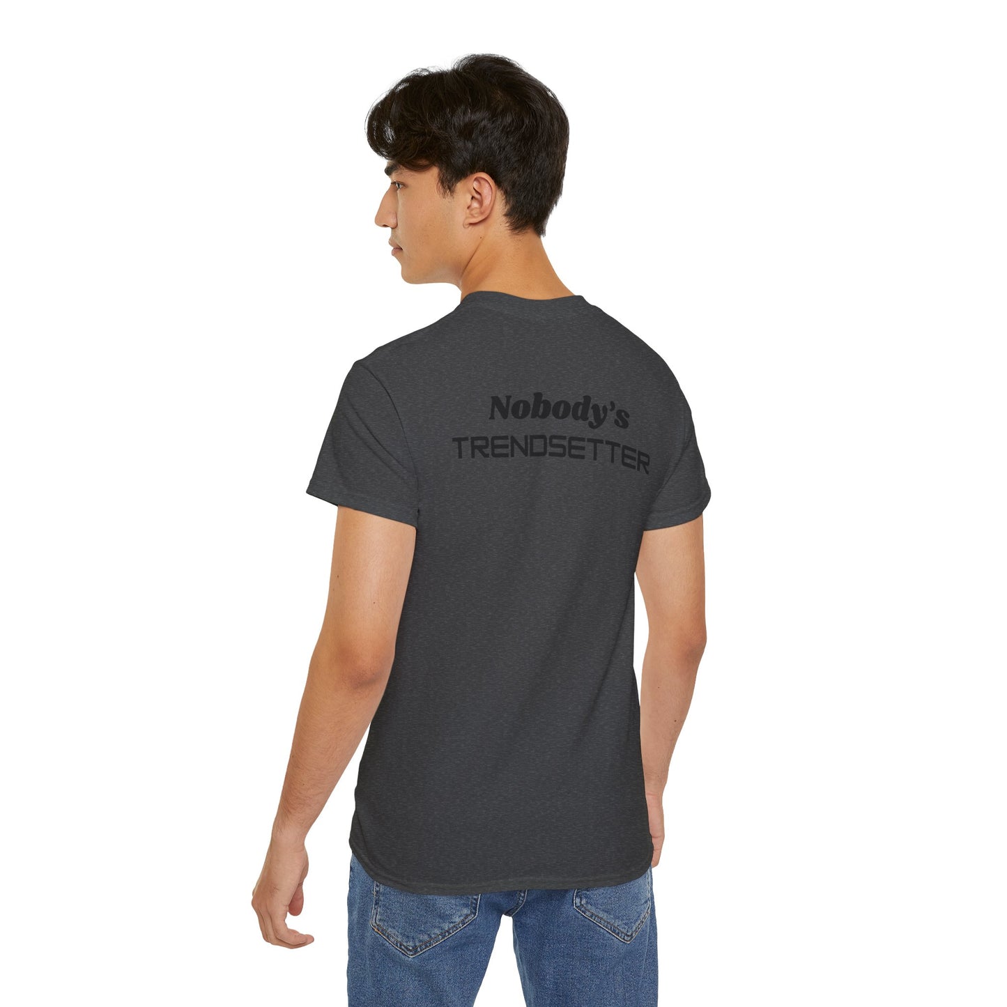 Trendy Men's Cotton Tee - "Nobody's Trendsetter" Statement Shirt
