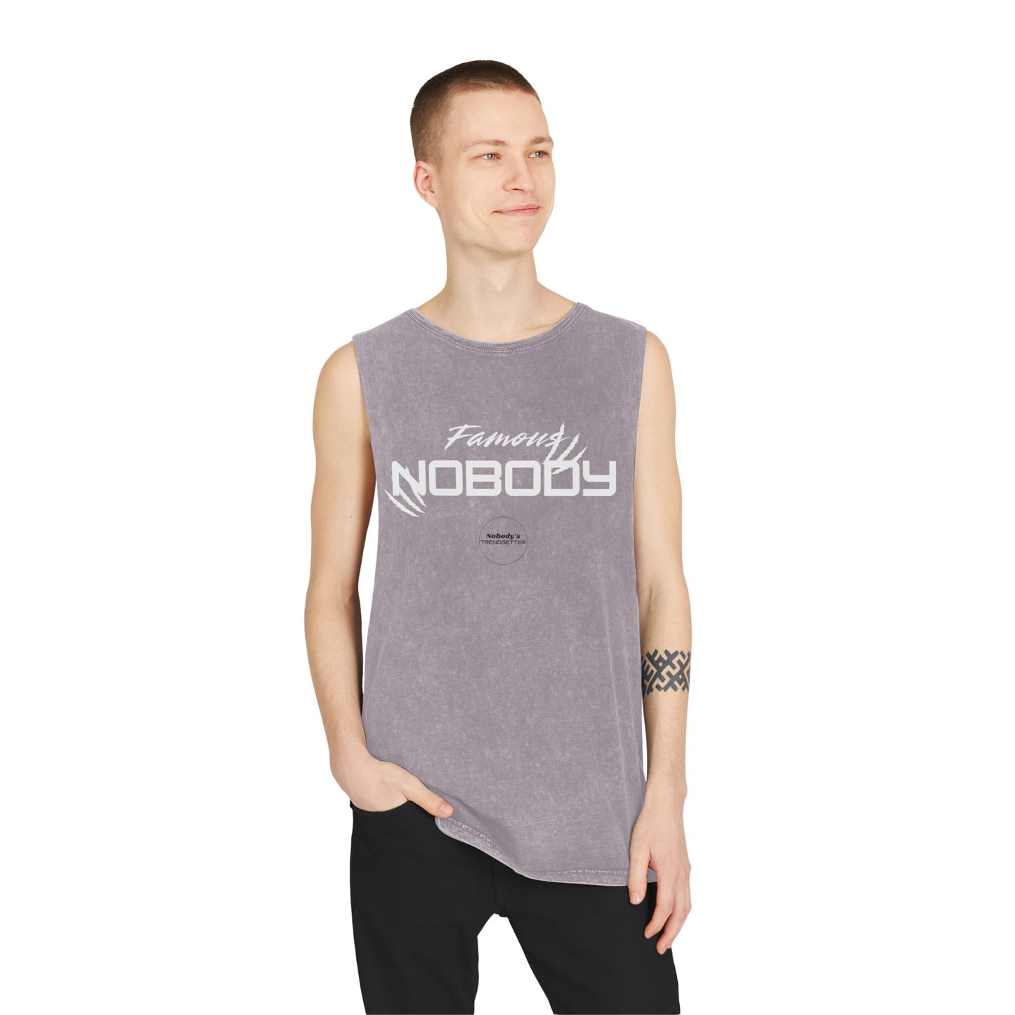Famous Nobody Men's Stonewash Tank Top - Men's Casual Wear