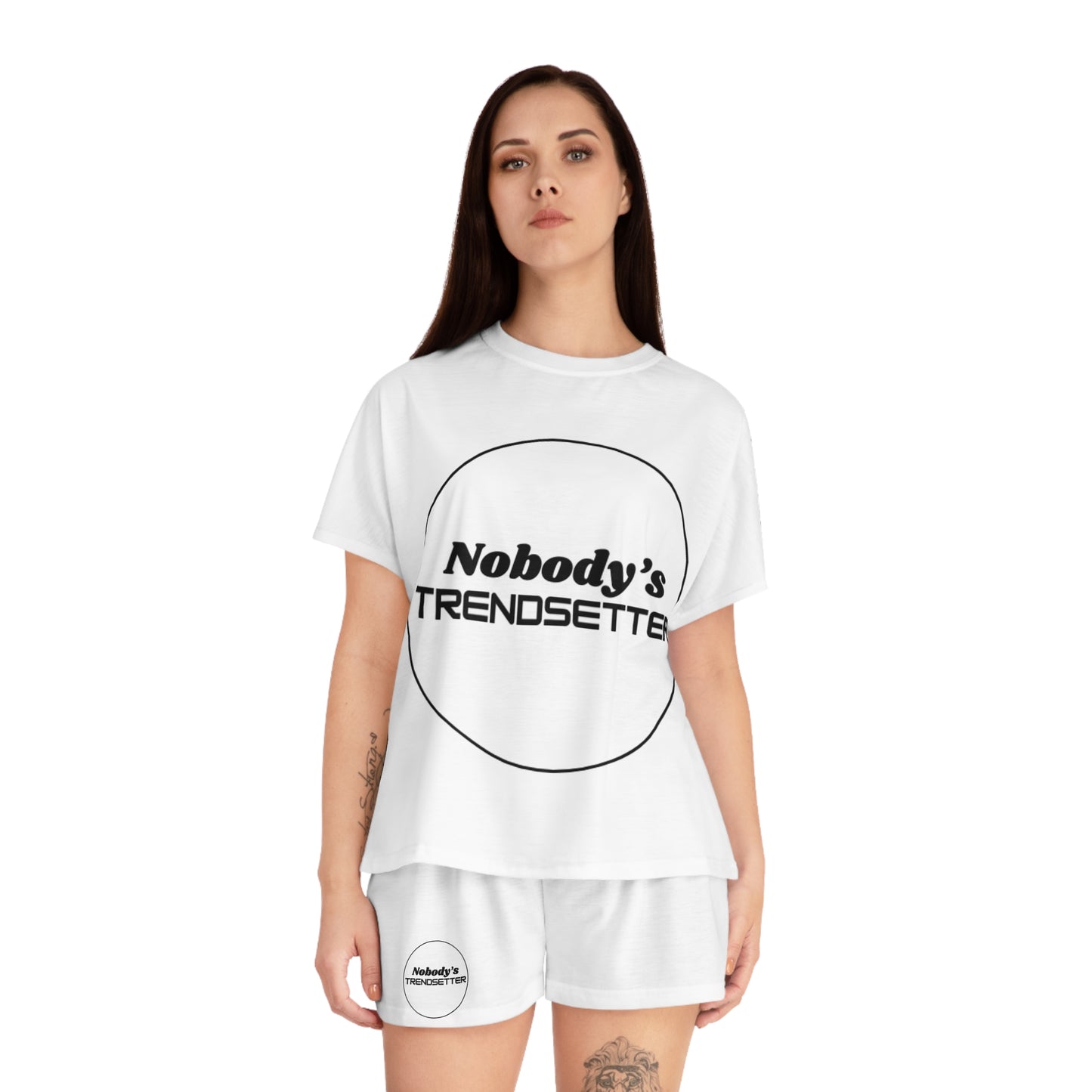 Trendy Women's Short Pajama Set - 'Nobody's Trendsetter'