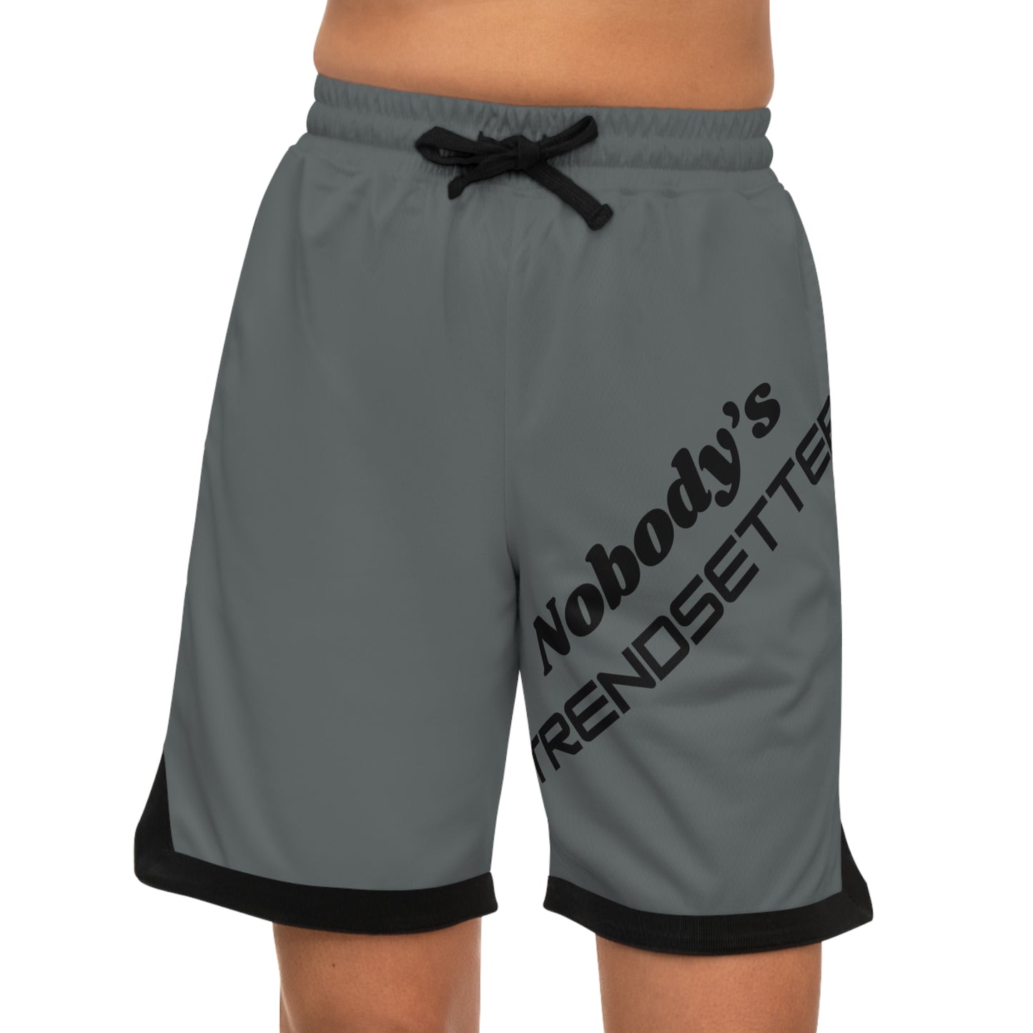 Trendy Men's Basketball Rib Shorts - 'Nobody's Trendsetter' Sportswear