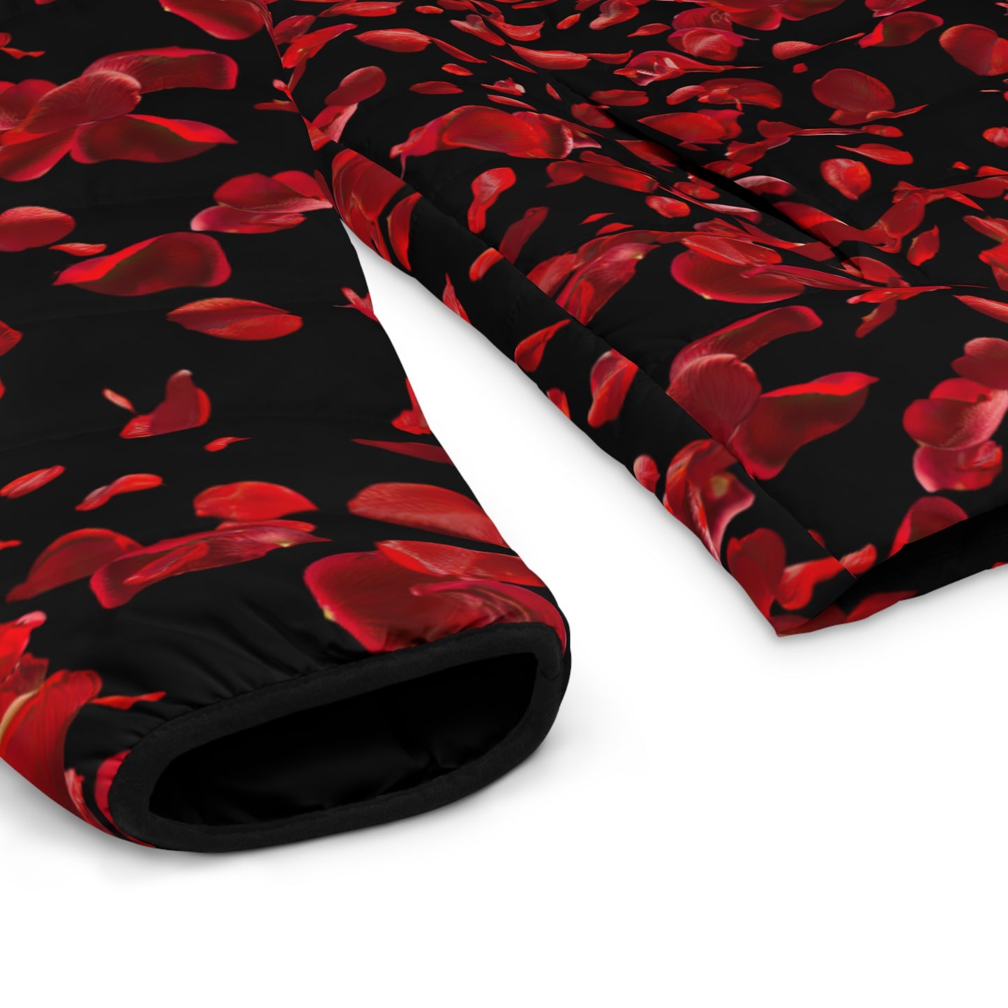 Men's Red Rose Petal Puffer Jacket – Love Sick Collection All-Over Print