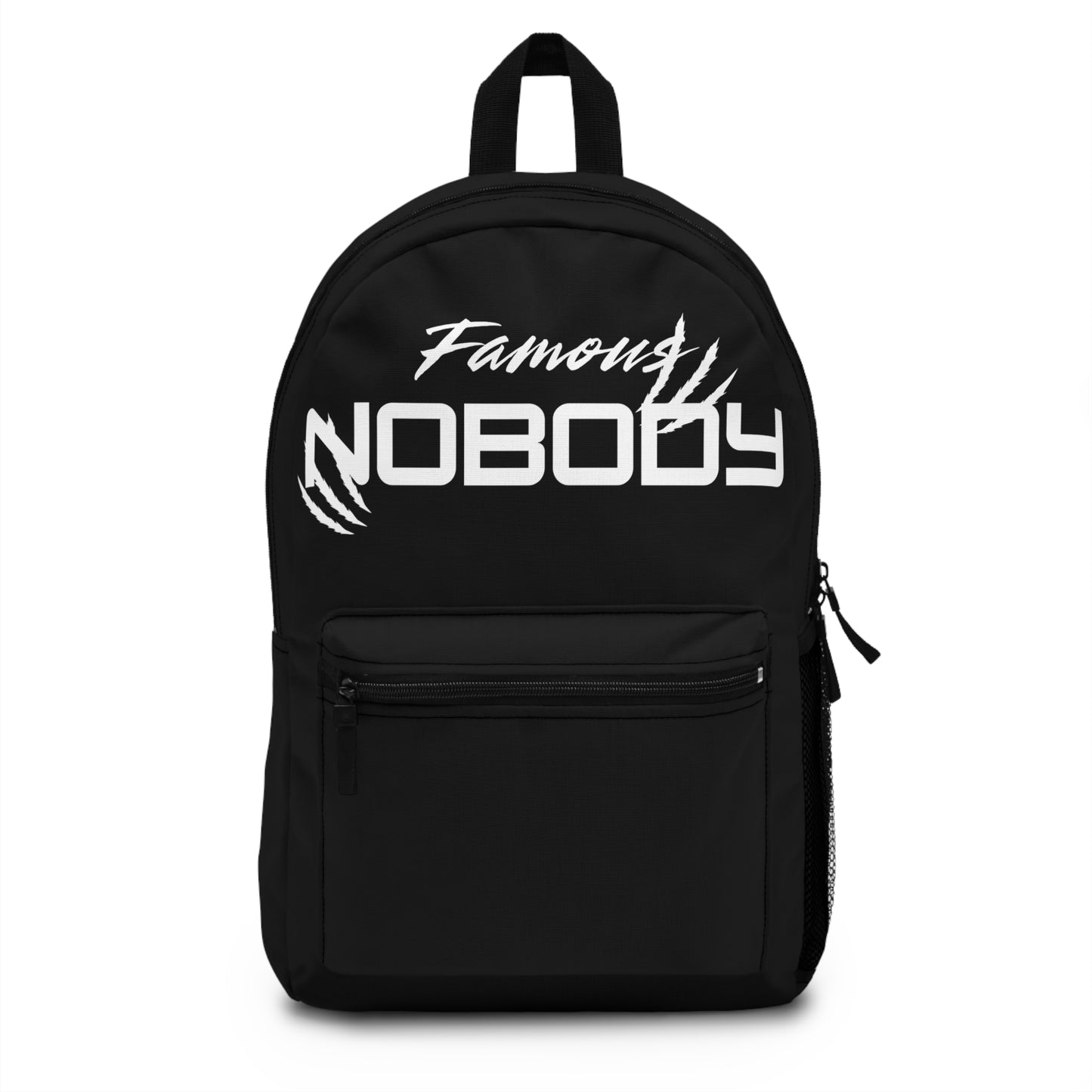 Famous Nobody Backpack - Trendy Black Daypack for Everyday Adventures