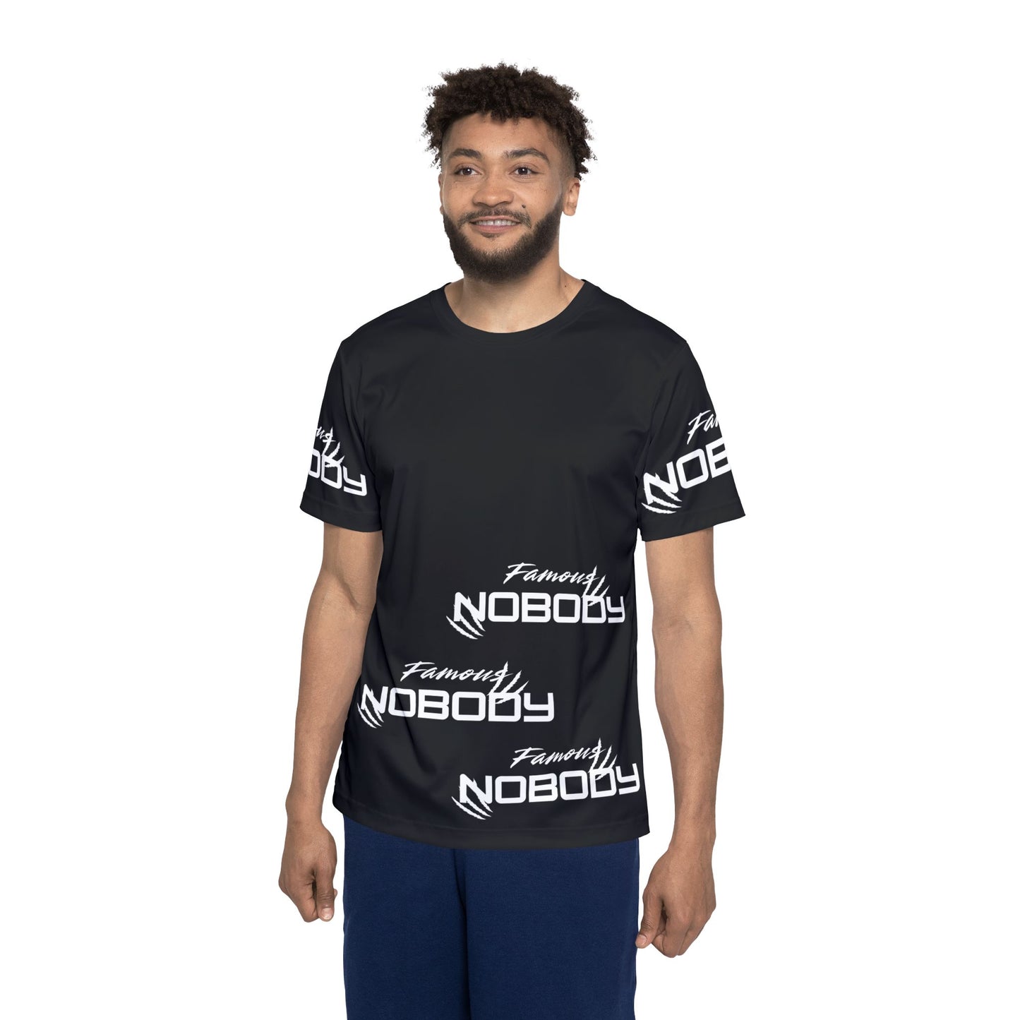 Famous Nobody Men's Sports Jersey | Men’s Athletic Tee for Everyday Wear