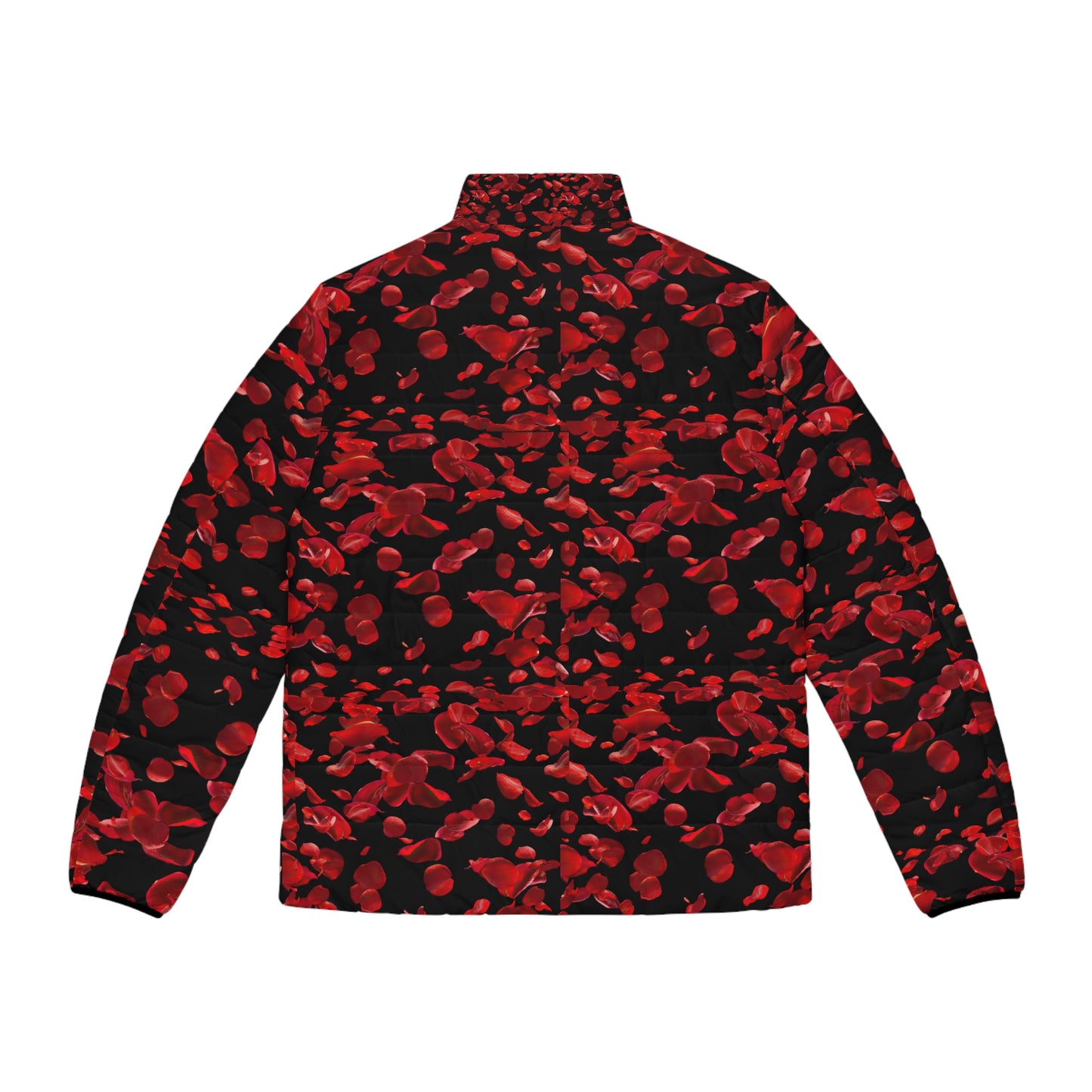 Men's Red Rose Petal Puffer Jacket – Love Sick Collection All-Over Print