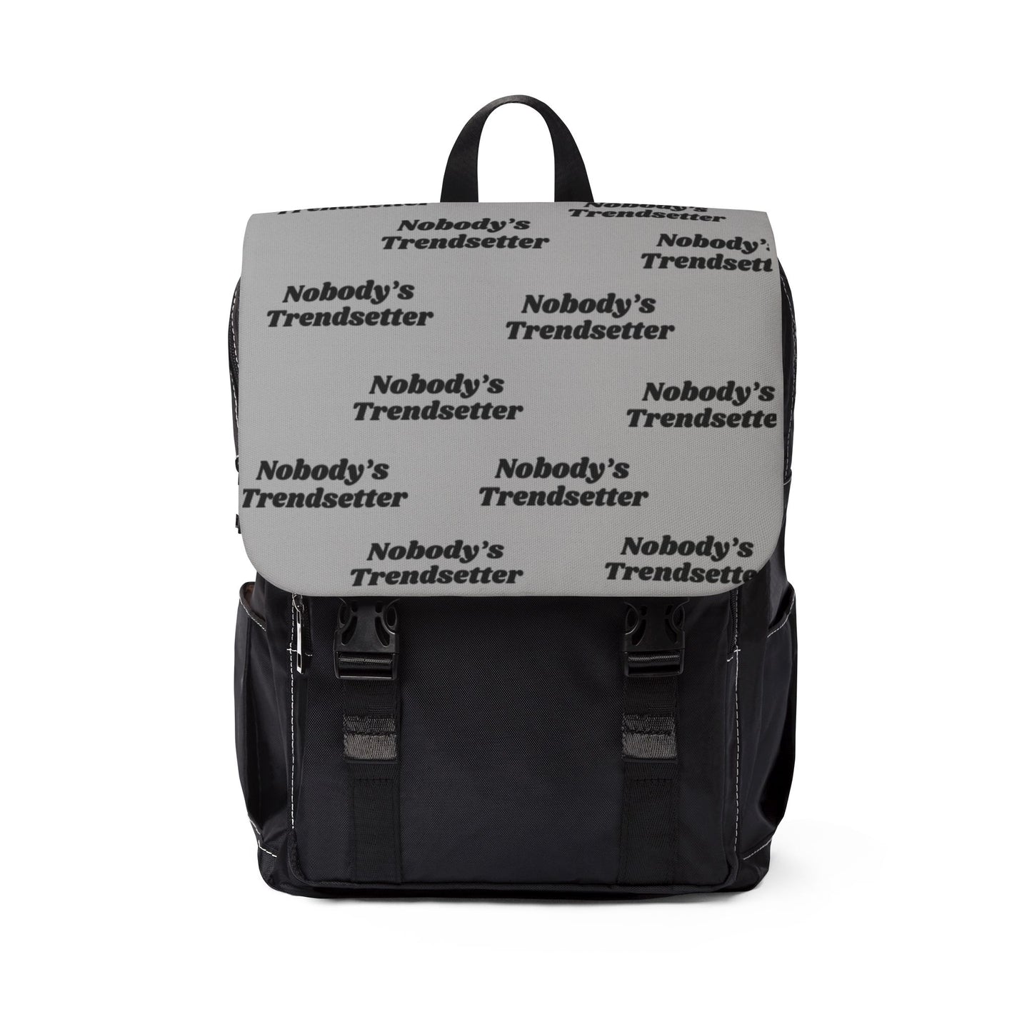 Trendy Unisex Shoulder Backpack - "Nobody's Trendsetter" Design