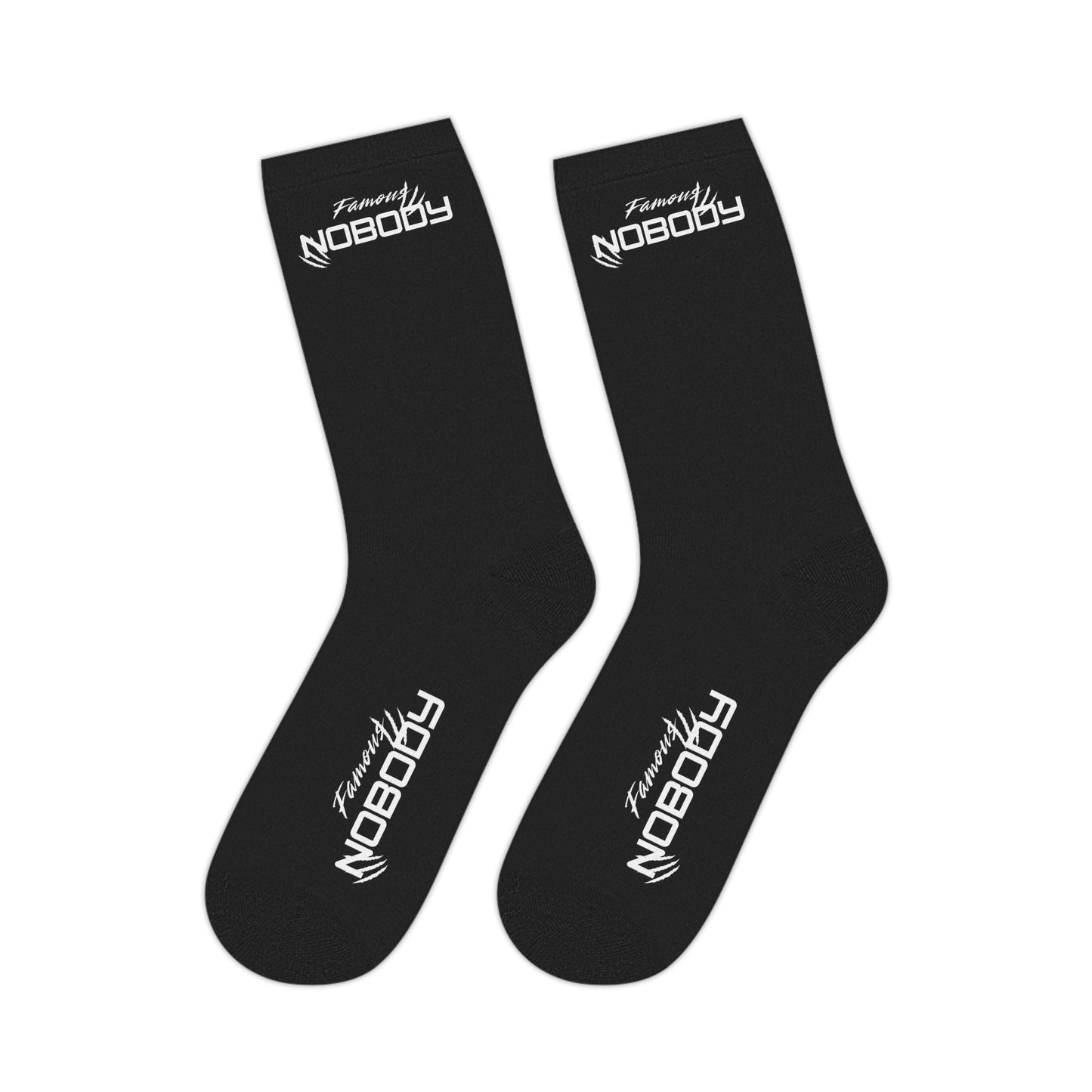 Cool Black Mid-Length Socks - 'NOBODY' Statement Socks for Everyday Style