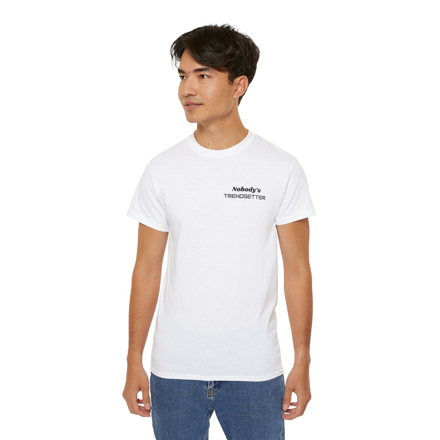 Trendy Men's Cotton Tee - "Nobody's Trendsetter" Statement Shirt