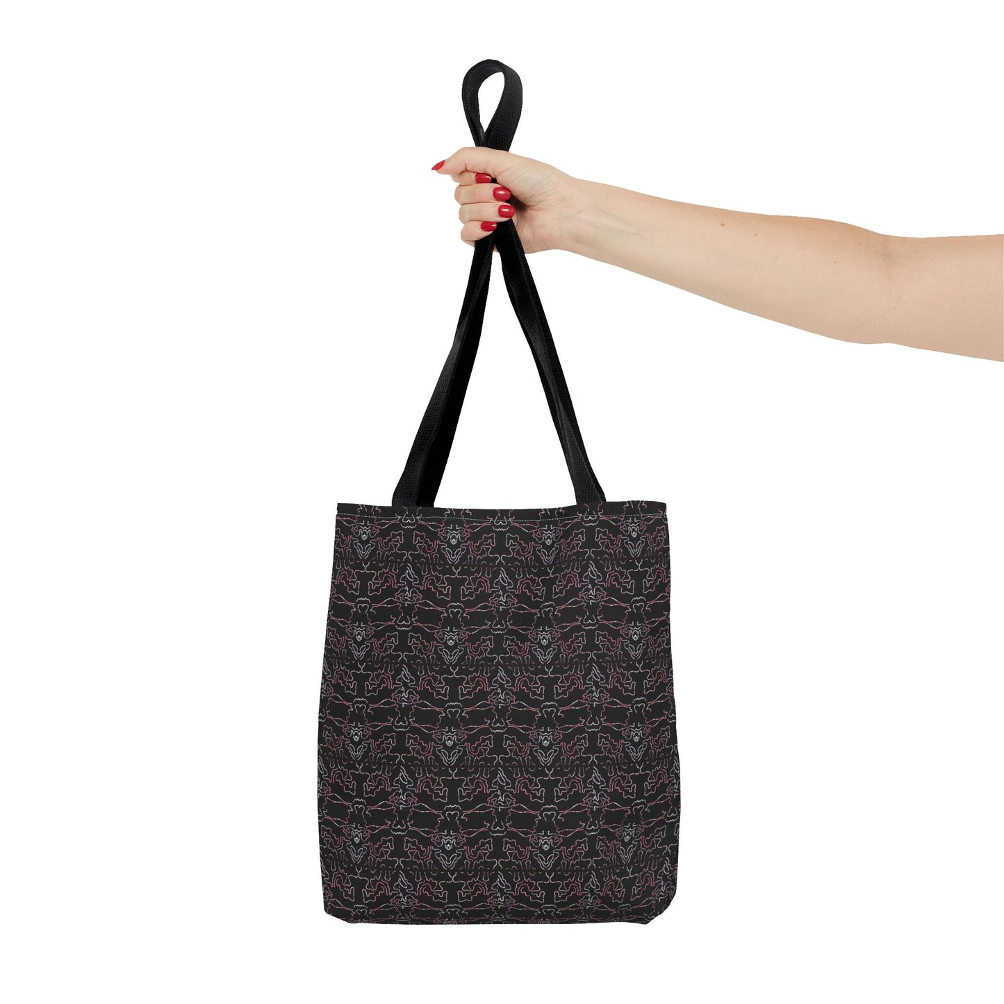 Dark Pattern Tote Bag – All-Over Print Goth Reusable Shopper