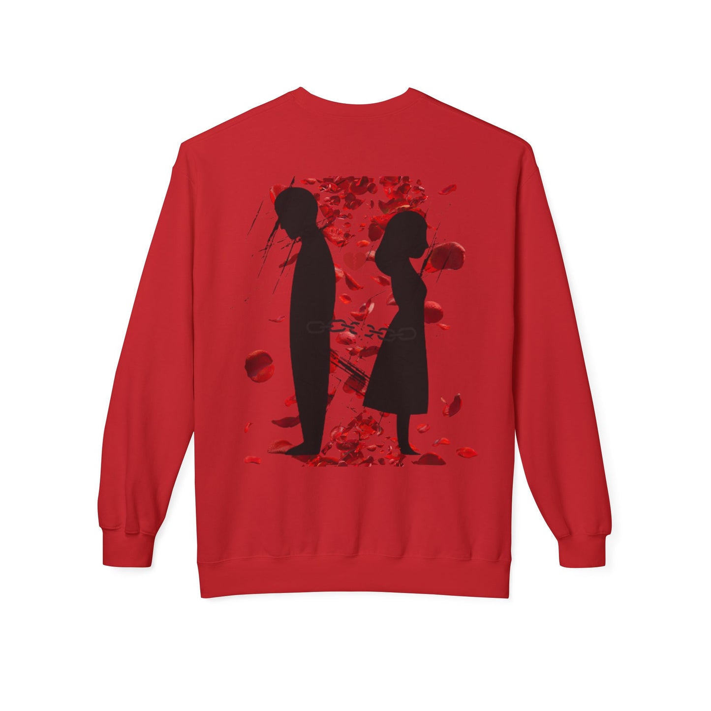 Heartbreak Couture Sweatshirt — Romantic Broken-Heart Graphic Crewneck