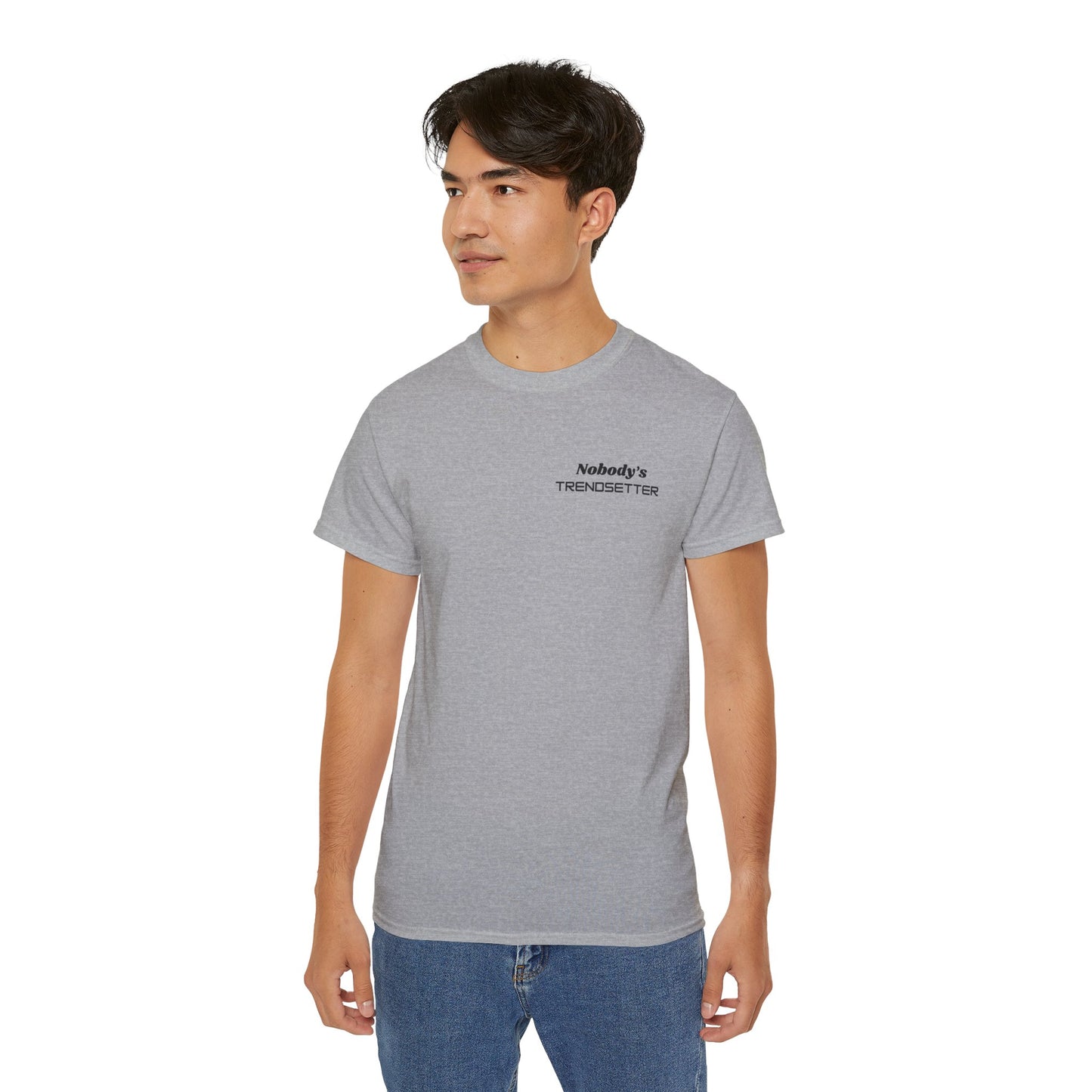 Trendy Men's Cotton Tee - "Nobody's Trendsetter" Statement Shirt
