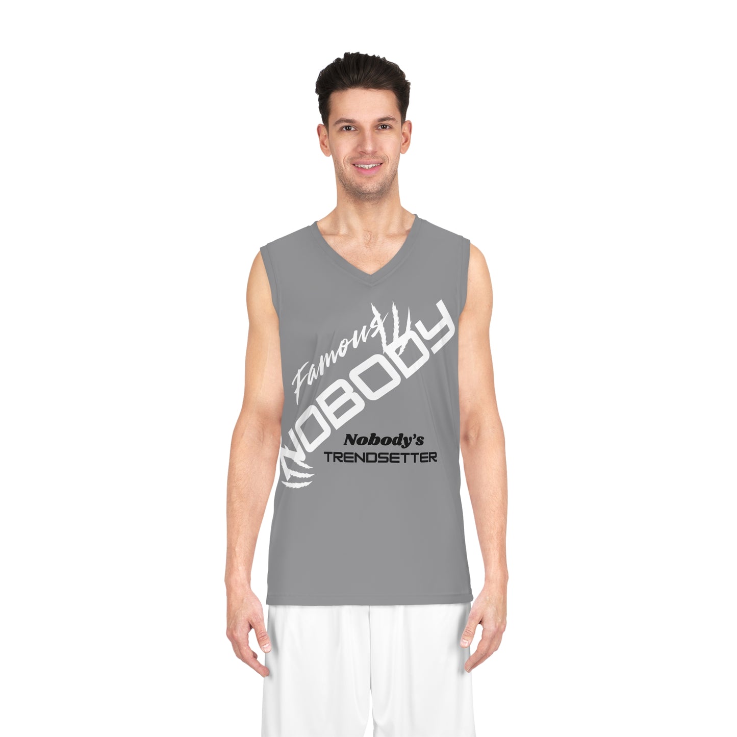 Trendy  Men's Basketball Jersey - "Famous Nobody" Statement Gear