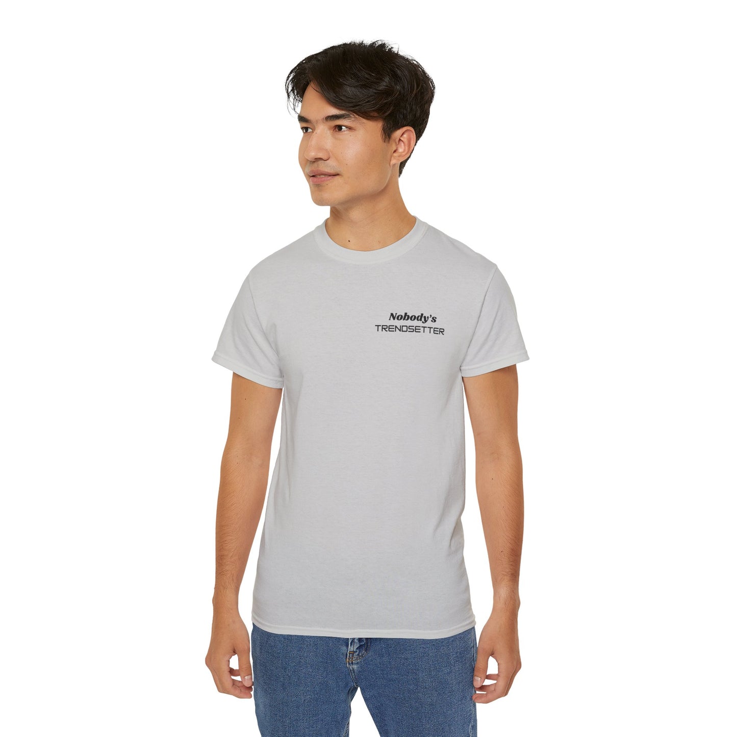 Trendy Men's Cotton Tee - "Nobody's Trendsetter" Statement Shirt