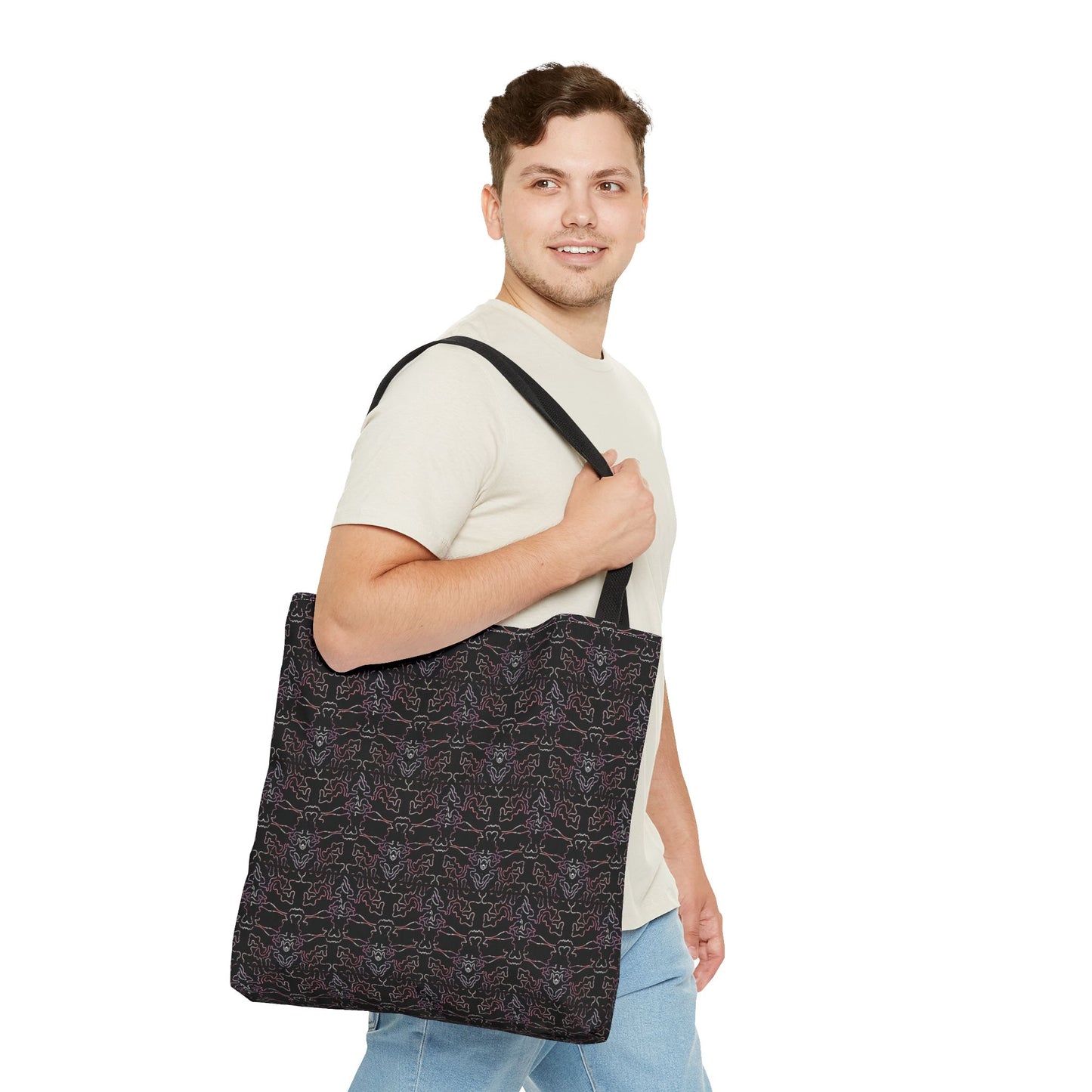 Dark Pattern Tote Bag – All-Over Print Goth Reusable Shopper