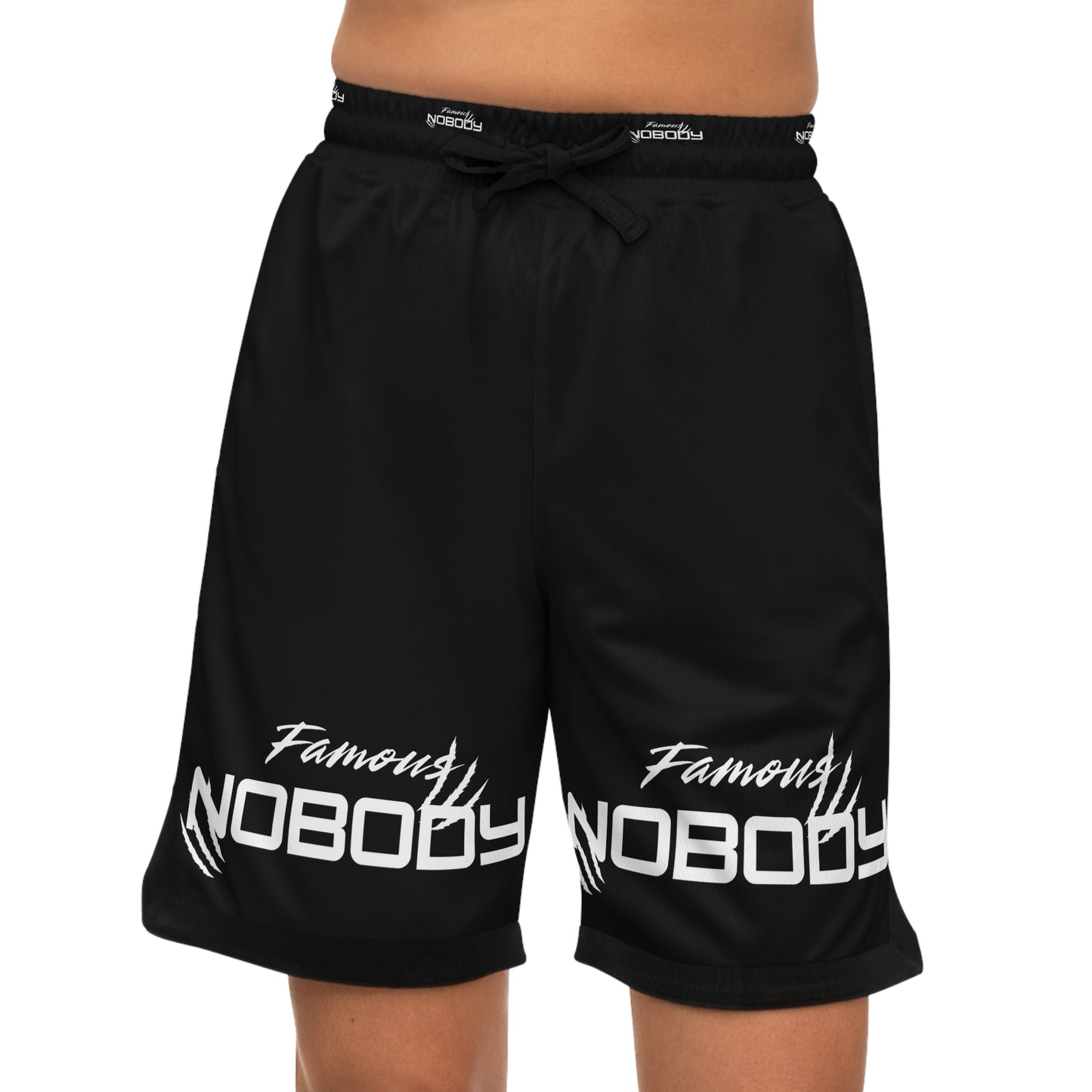 Famous Nobody Men's Basketball Shorts - Stylish Sportswear for Casual Athletes