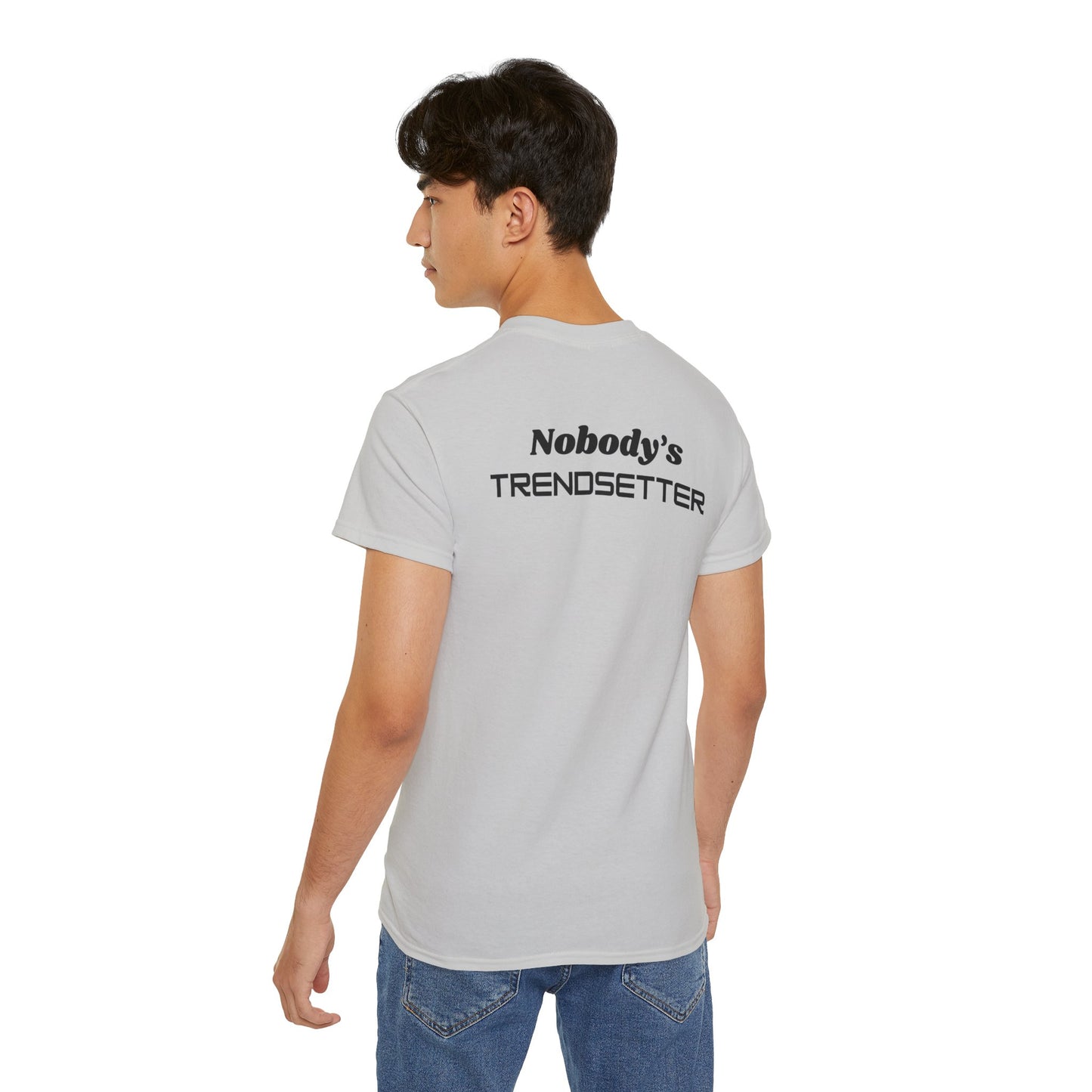Trendy Men's Cotton Tee - "Nobody's Trendsetter" Statement Shirt