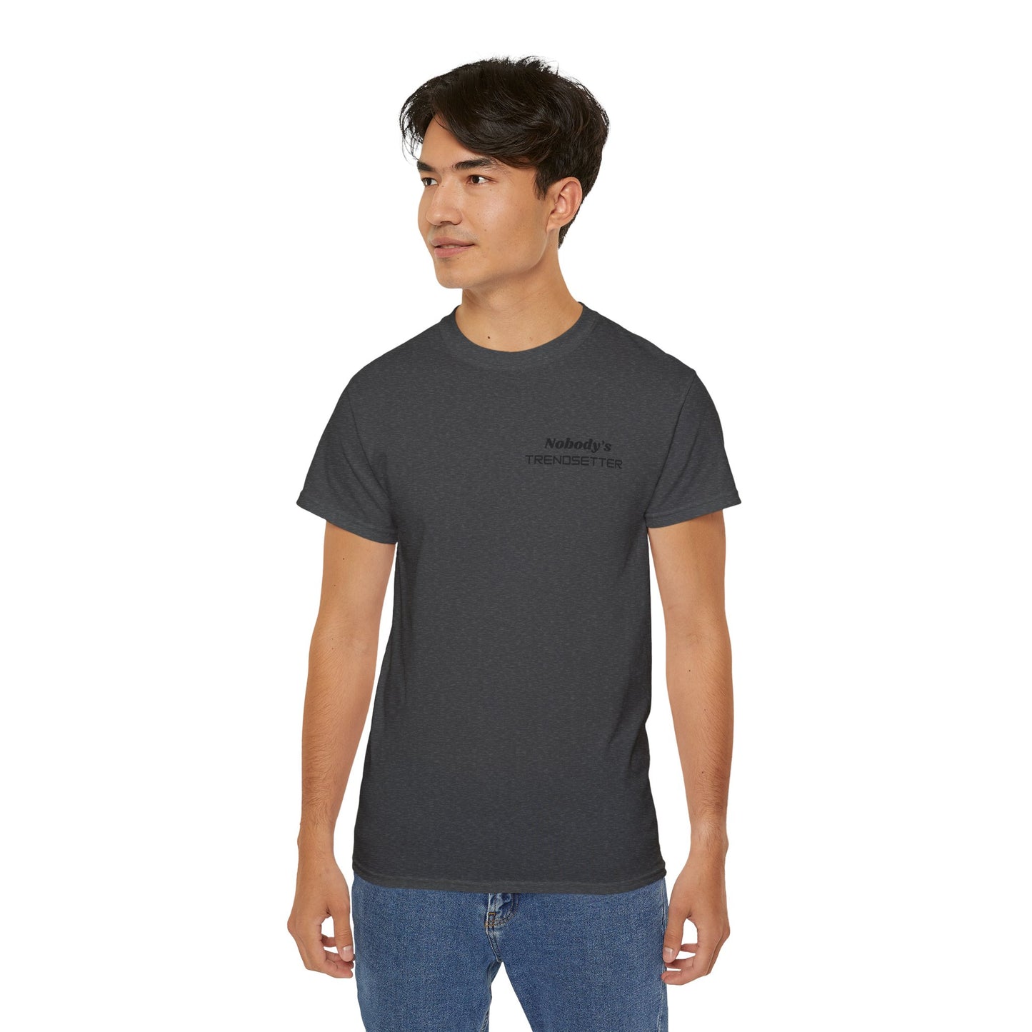 Trendy Men's Cotton Tee - "Nobody's Trendsetter" Statement Shirt