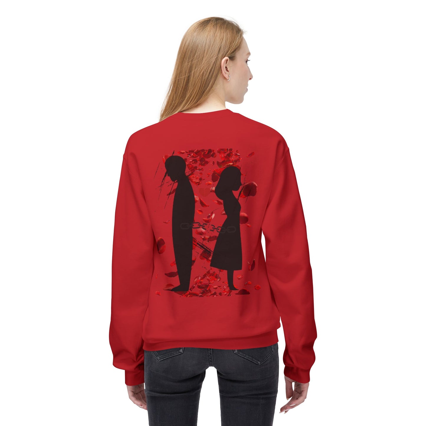 Heartbreak Couture Sweatshirt — Romantic Broken-Heart Graphic Crewneck