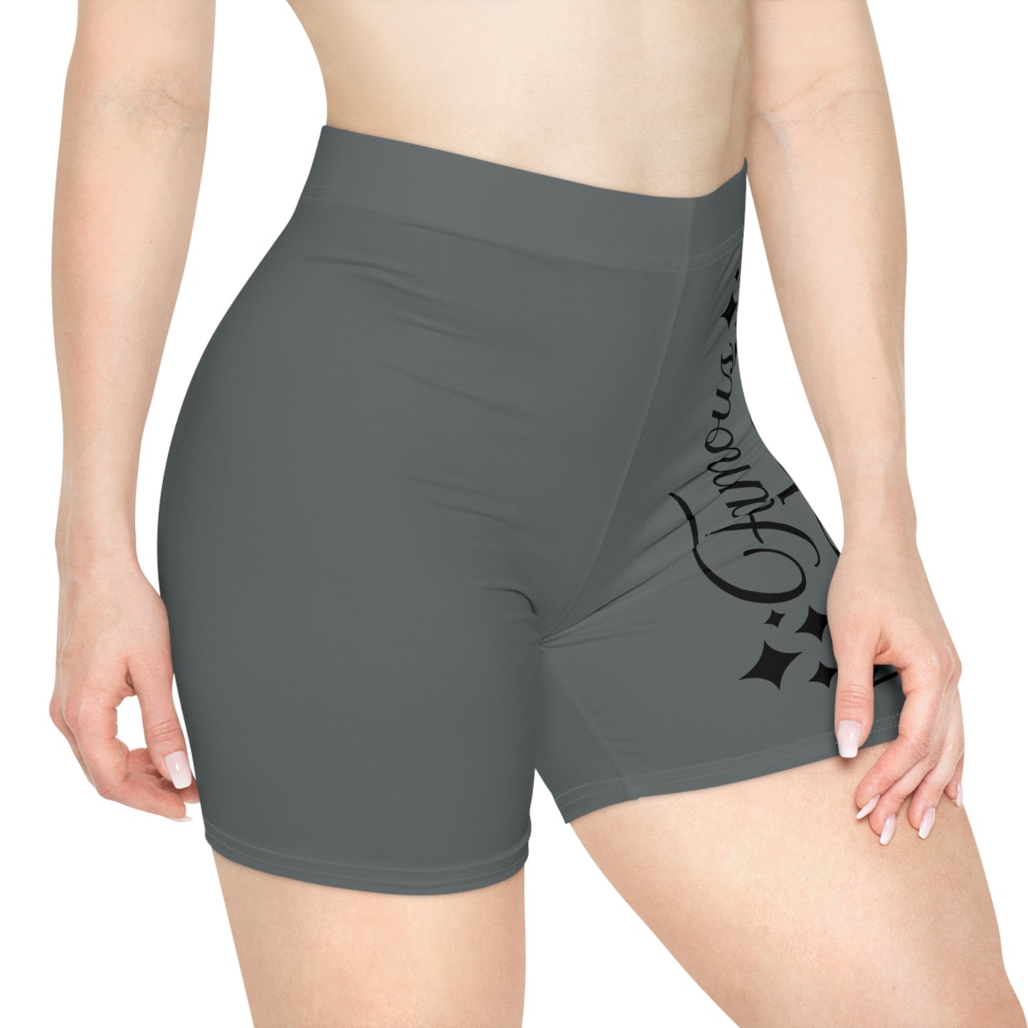 Famous Nobody Women's Biker Shorts - Comfy & Trendy Activewear