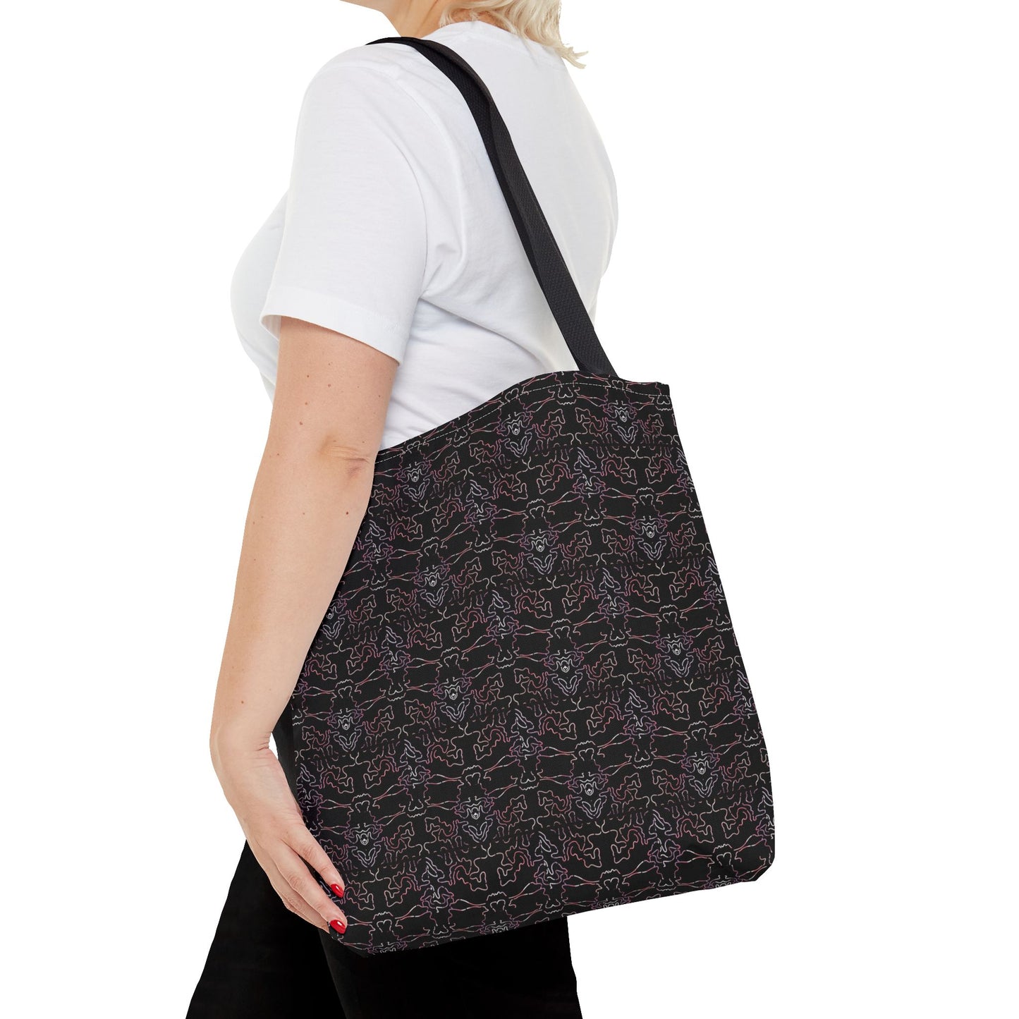 Dark Pattern Tote Bag – All-Over Print Goth Reusable Shopper