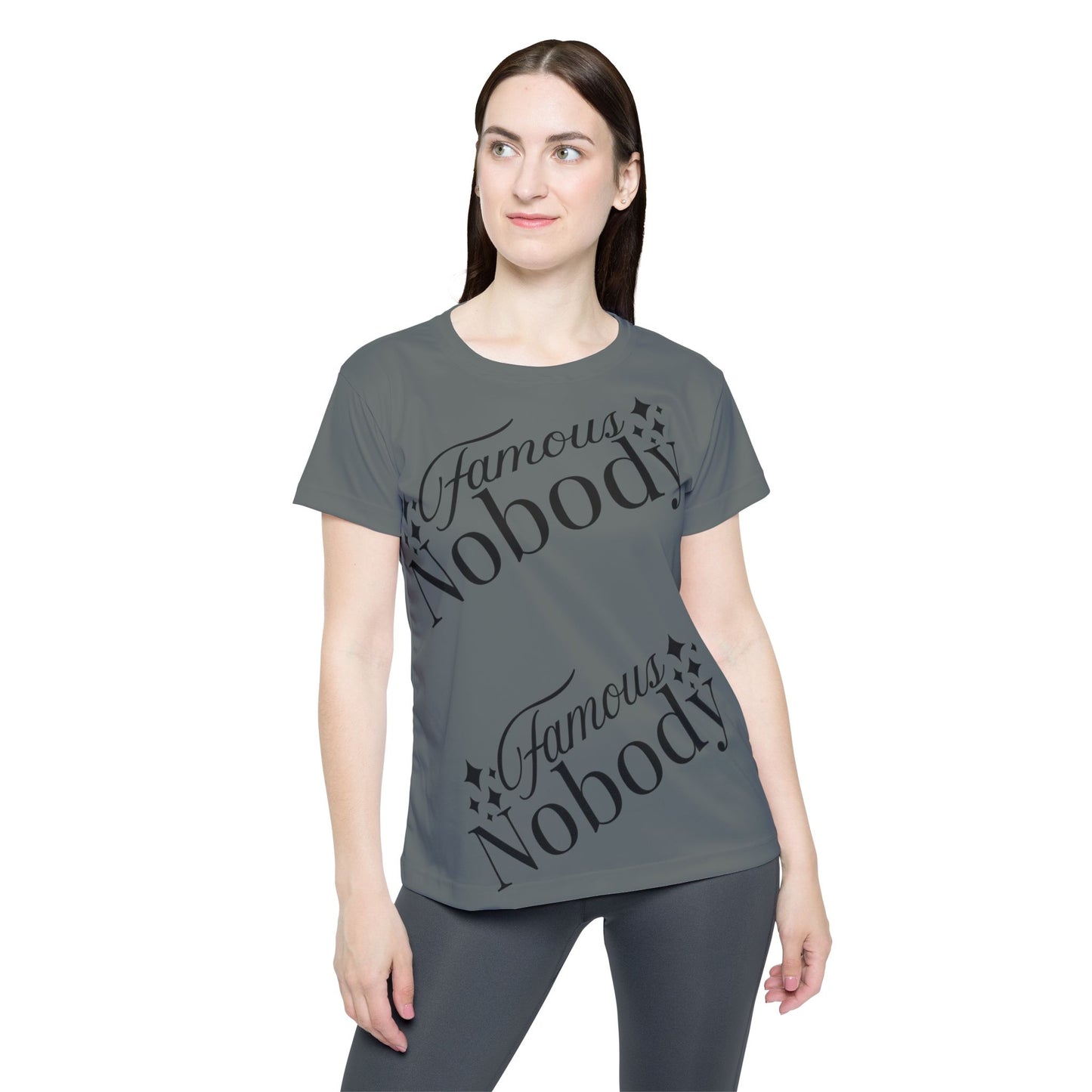 Famous Nobody Women's Sports Jersey – Comfortable Athletic Tee for Casual Wear