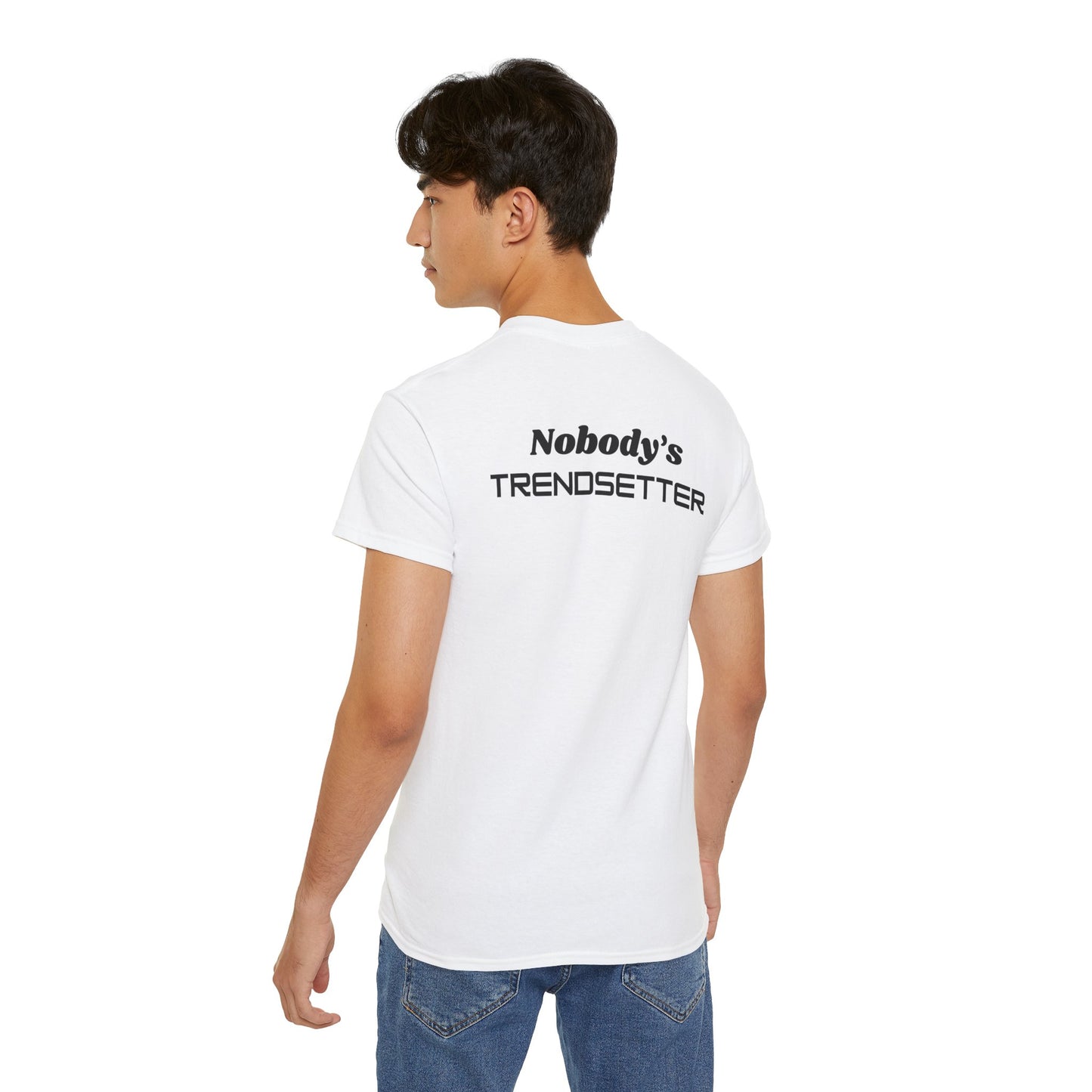 Trendy Men's Cotton Tee - "Nobody's Trendsetter" Statement Shirt