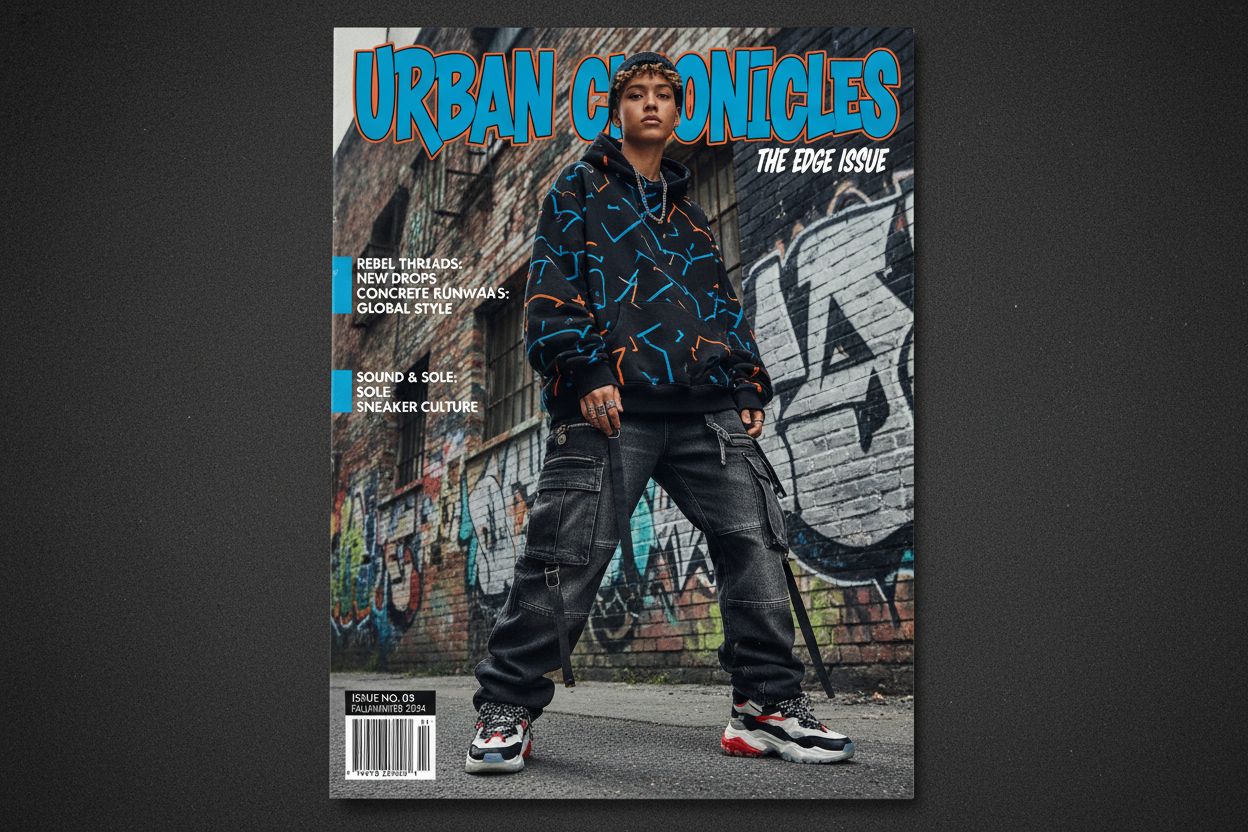 streetstyle clothing brand magazine cover